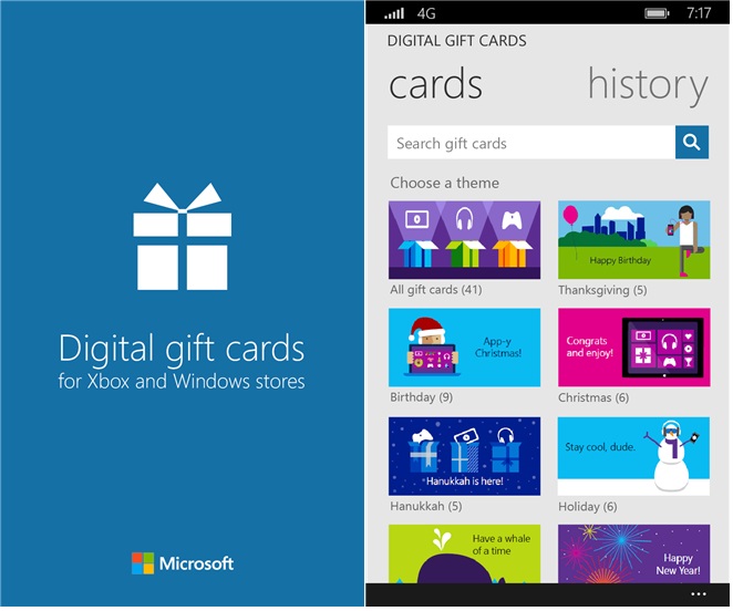 Microsoft store best sale digital gift card