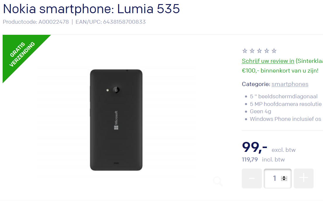 Lumia 535 Centralpoint