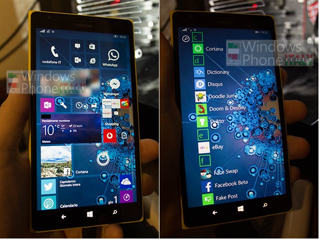 windows phone screen