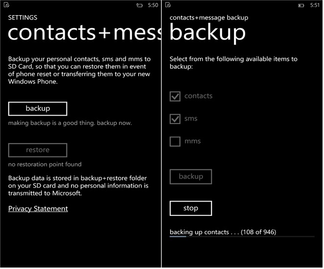 Microsoft brings new contacts+message backup app to Windows Phone store -  Nokiapoweruser