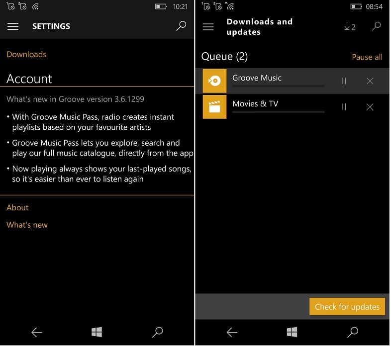 Windows 10 Mobile Films Tv App Updated Full Changelog Nokiapoweruser