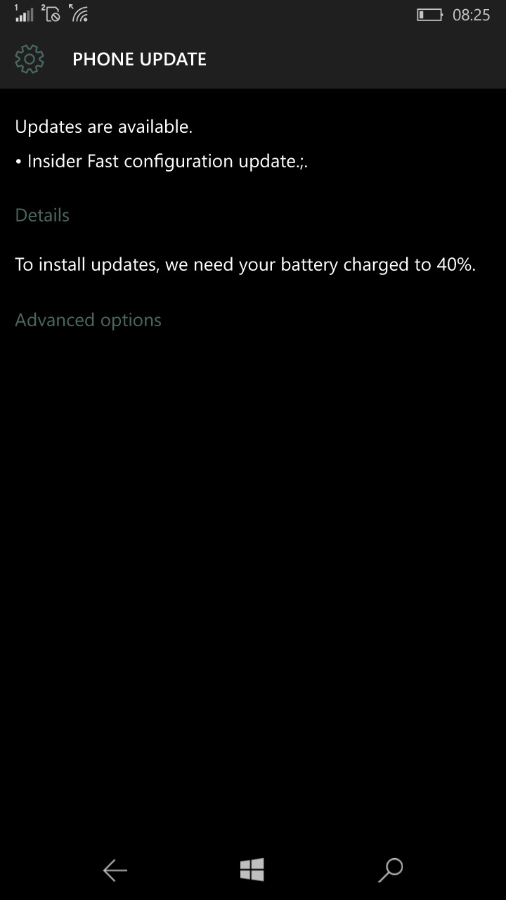Updated: Insider Fast Configuration update available for Windows 10 Mobile Build 10536.1004