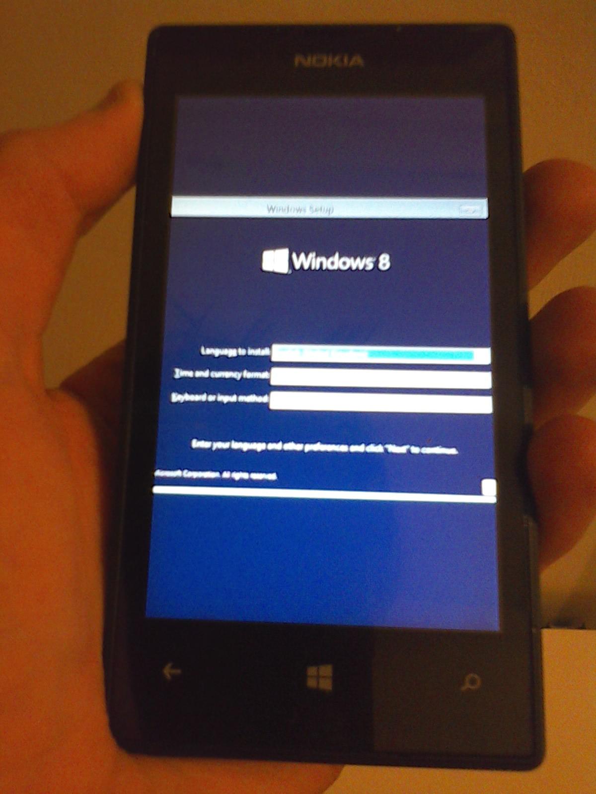 windows 8 phone blue