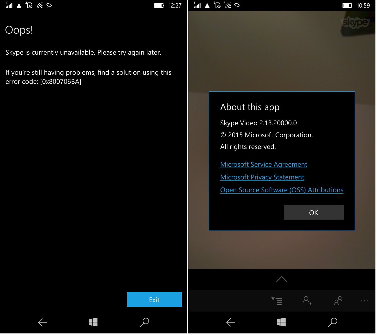 Messaging + Skype on Windows 10 Mobile. Bugs & Issues