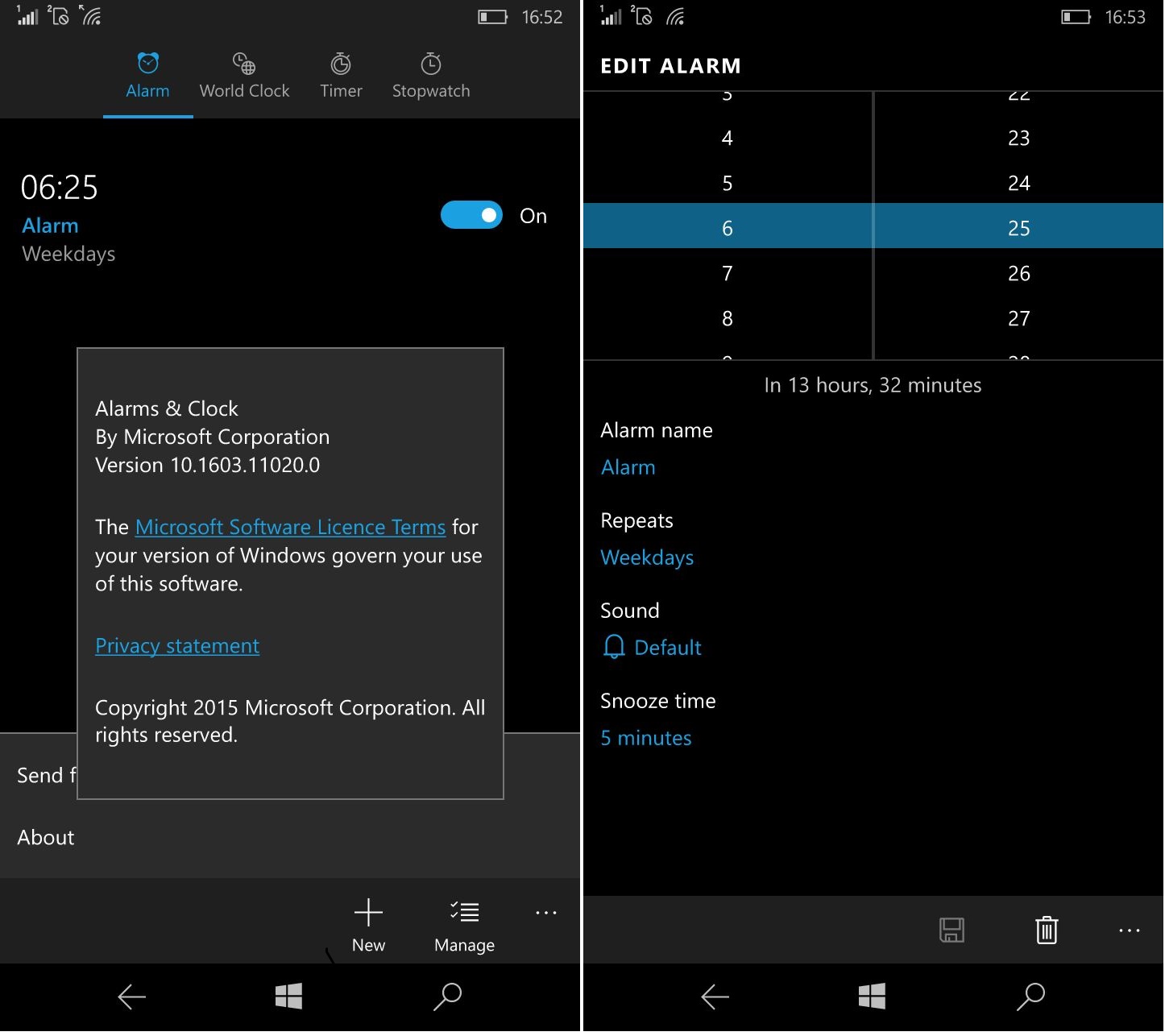 Windows Alarms Clock app for Windows 10 updated with UI 