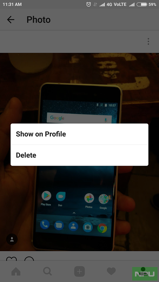 Instagram Archive feature