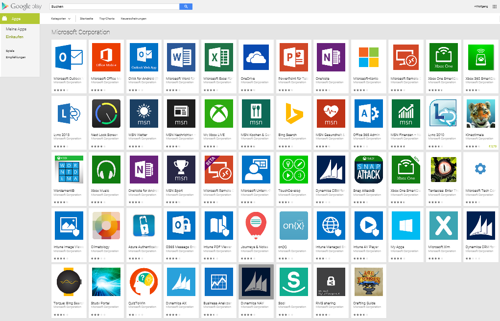 microsoft apps android windows store phone productivity google play