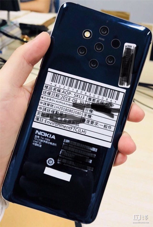Hands On Image Of Nokia 9 Ta 1094 With Penta Lens Camera Leaks Now