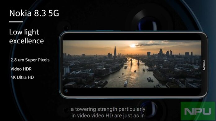Nokia 8.3 low light