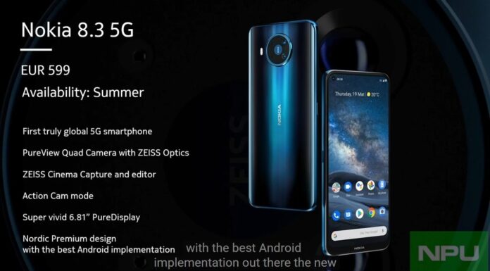 Updated: HMD to bring Nokia 8.3 5G as Nokia 8 V (Appears on Geekbench) to Verizon. Details inside