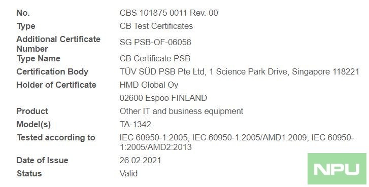 hmd global oy ta 1342