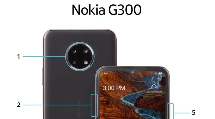 Nokia G300 5G official images, full specifications leak before launch