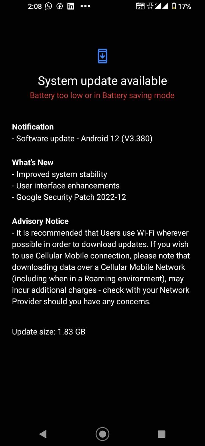 android 12 update for nokia 3.4