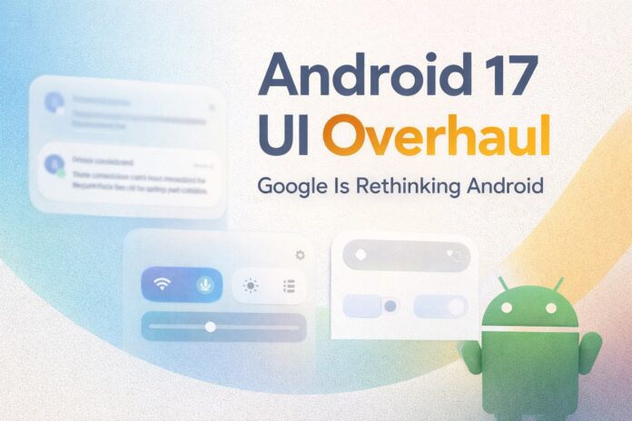 Android 17 user interface redesign