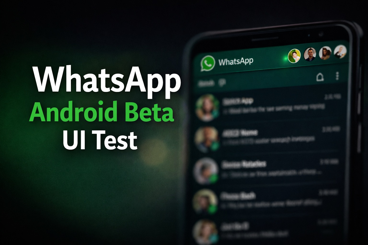 WhatsApp Android Beta Tests New Status UI in Top App Bar