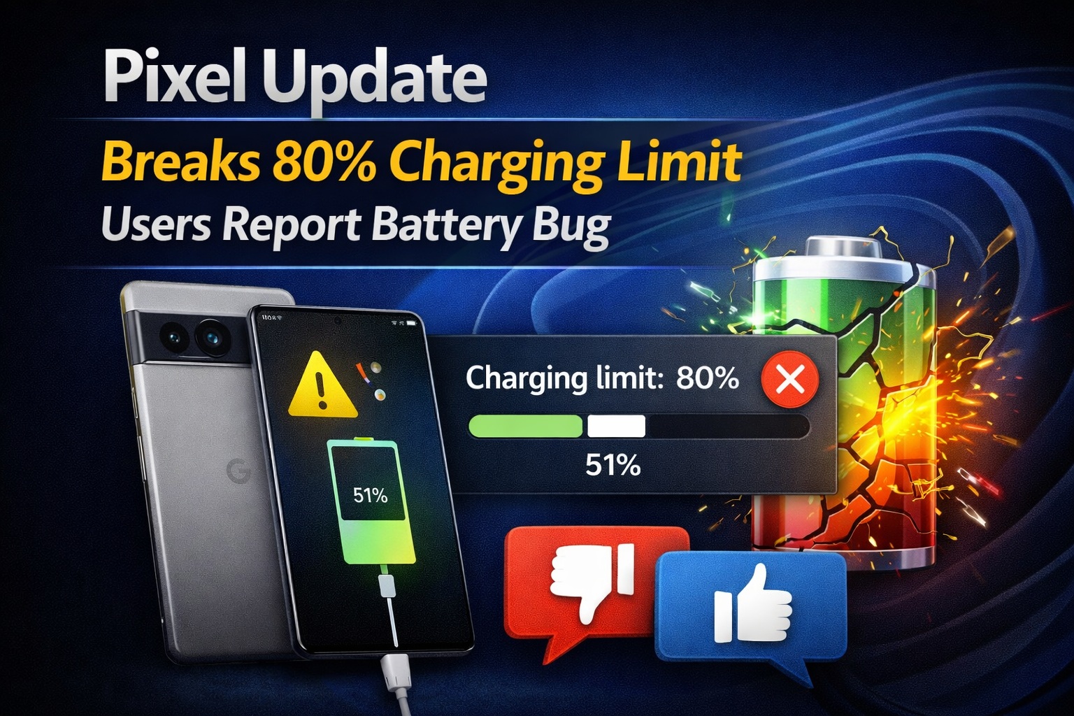 Pixel Update Breaks 80 Charging Limit, Users Report Battery Bug