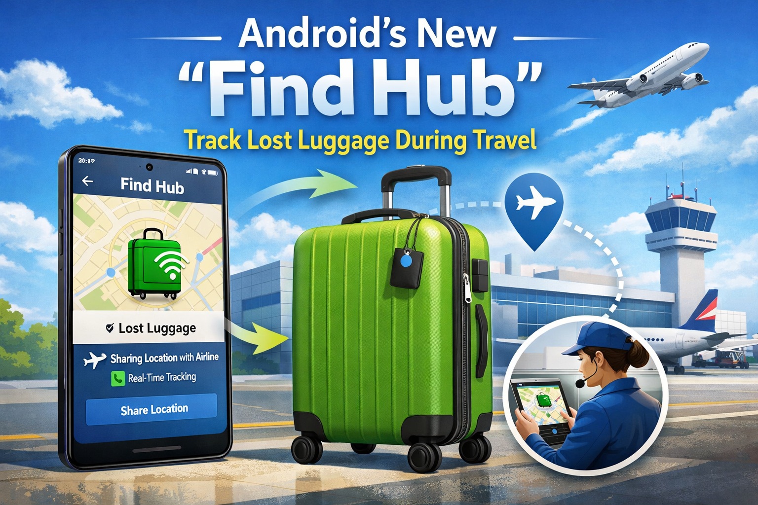 Android Find Hub Tracks Lost Luggage