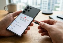 The Ultimate Guide to Choosing Best MicroSD Card for Your Android Smartphone (2026 Edition) Hand inserting a 2TB Samsung MicroSD card into a 2026 Android smartphone