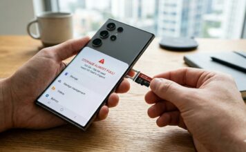 The Ultimate Guide to Choosing Best MicroSD Card for Your Android Smartphone (2026 Edition) Hand inserting a 2TB Samsung MicroSD card into a 2026 Android smartphone