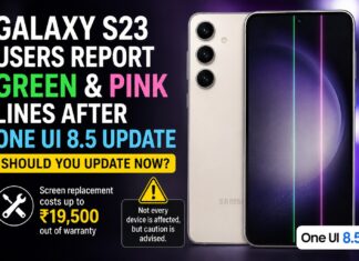 Samsung Galaxy S23 Users in India Report Green and Pink Line Issues After One UI 8.5 Update; Some Face Costly Screen Replacements