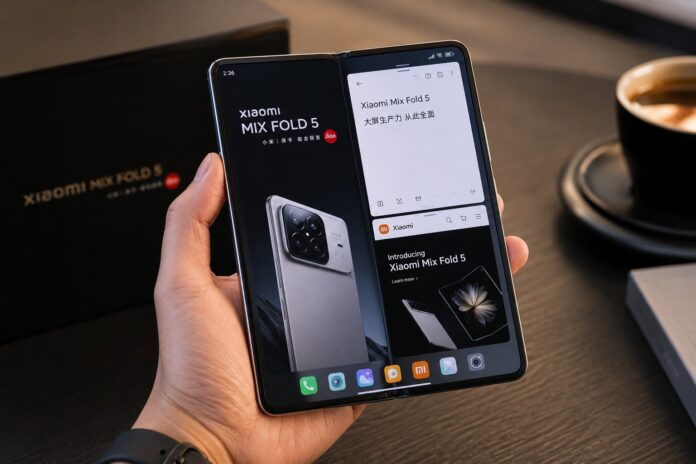 Xiaomi Mix Fold 5 close-up shot