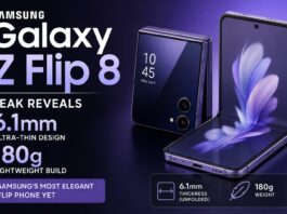 Samsung Galaxy Z Flip 8 Leak: Ultra-Slim 6.1mm Body and 180g Weight Detailed