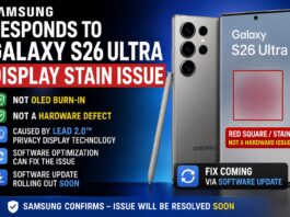 Samsung Confirms Galaxy S26 Ultra Display Stain Issue Isn’t Hardware Damage, Software Fix Coming Soon