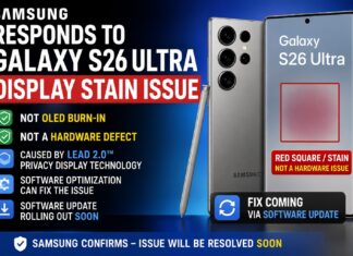 Samsung Confirms Galaxy S26 Ultra Display Stain Issue Isn’t Hardware Damage, Software Fix Coming Soon